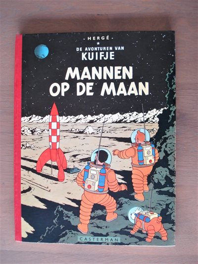 Kuifje - 16 - Mannen op de maan - HC - Herdruk 1955 - Hergé - Casterman.