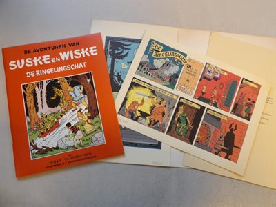 Suske Wiske - Gelegenheidsuitgaven 't Vlaams Stripcentrum De Ringelingschat - luxe sc + mapje met prenten - 1e druk - 1991