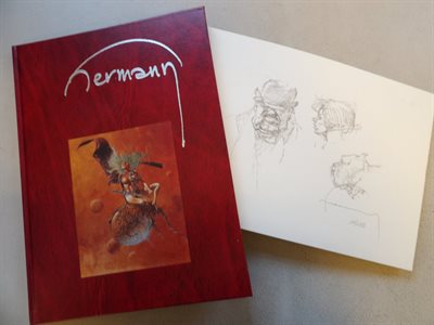 Hermann - Luxe (kunst) leren hc - Tentoonstellings uitgaven Gibraltar - Lugubere verhalen - oplage 275 - 1e druk - 1992