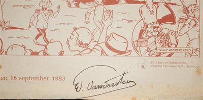 Suske en Wiske - Prent stripfestival Breda - Gesigneerd door Willy Vandersteen - 1983