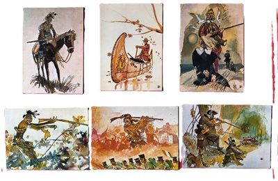 Hugo Pratt - complete reeks met 6 postkaarten