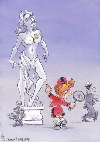 Gürsel - Originele tekening in kleur - Hommage à Tome & Janry - De kleine Robbe (2026)