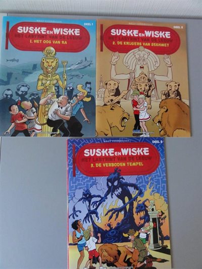 Suske en Wiske - Het Labyrint van de leeuw - Volledige reeks - Reclamestrips - sc - Eerste druk - 2013