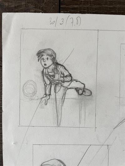 Dirk Stallaert - Originele schetsen, croquis - Nino