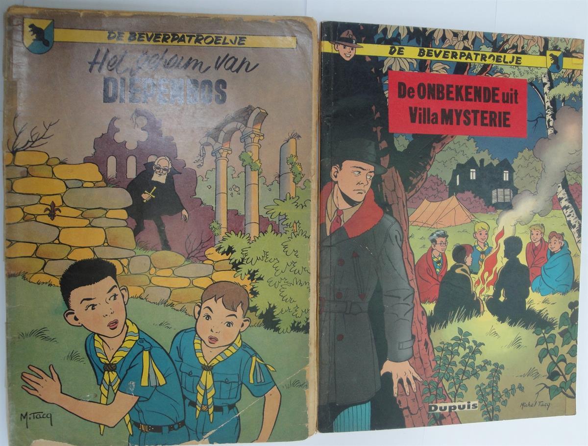 Beverpatroelje 1+3 - Diepenbos+Villa Mysterie - 2x sc eerste druk - 1955/1958