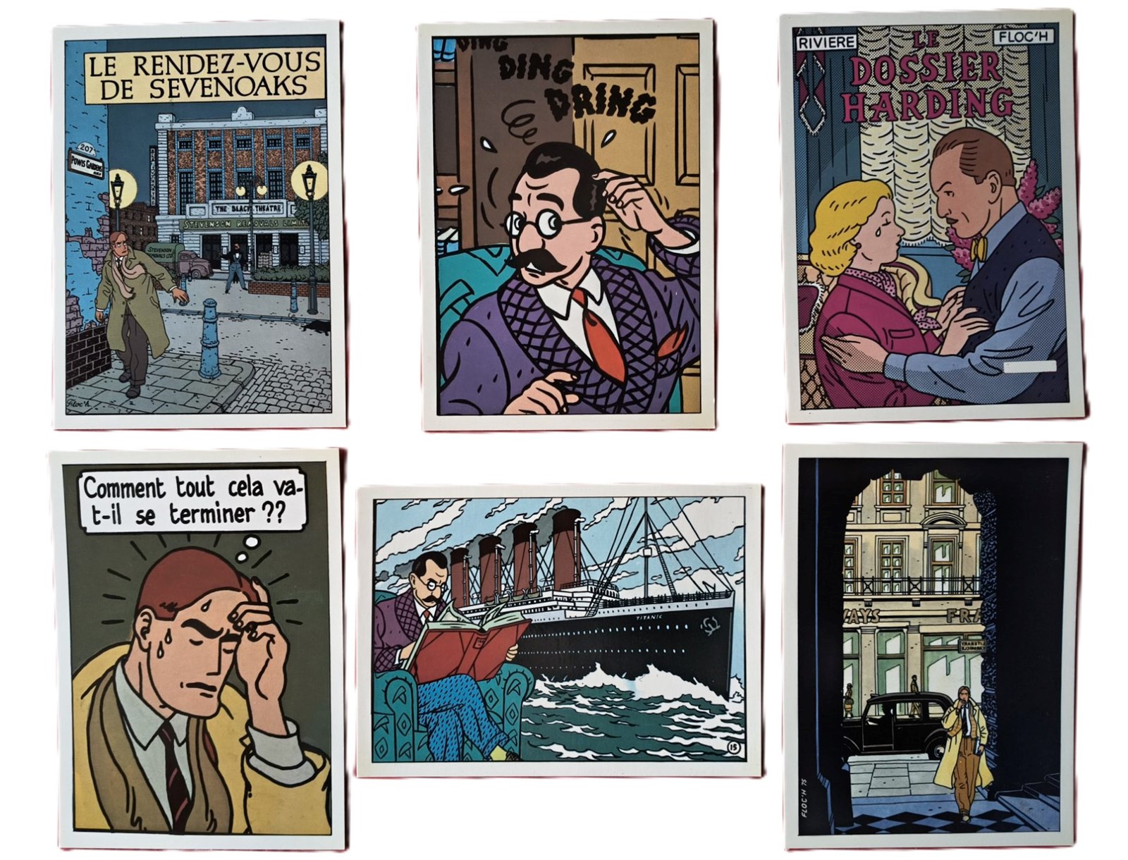 Floch Rivière - set van 6 postkaarten