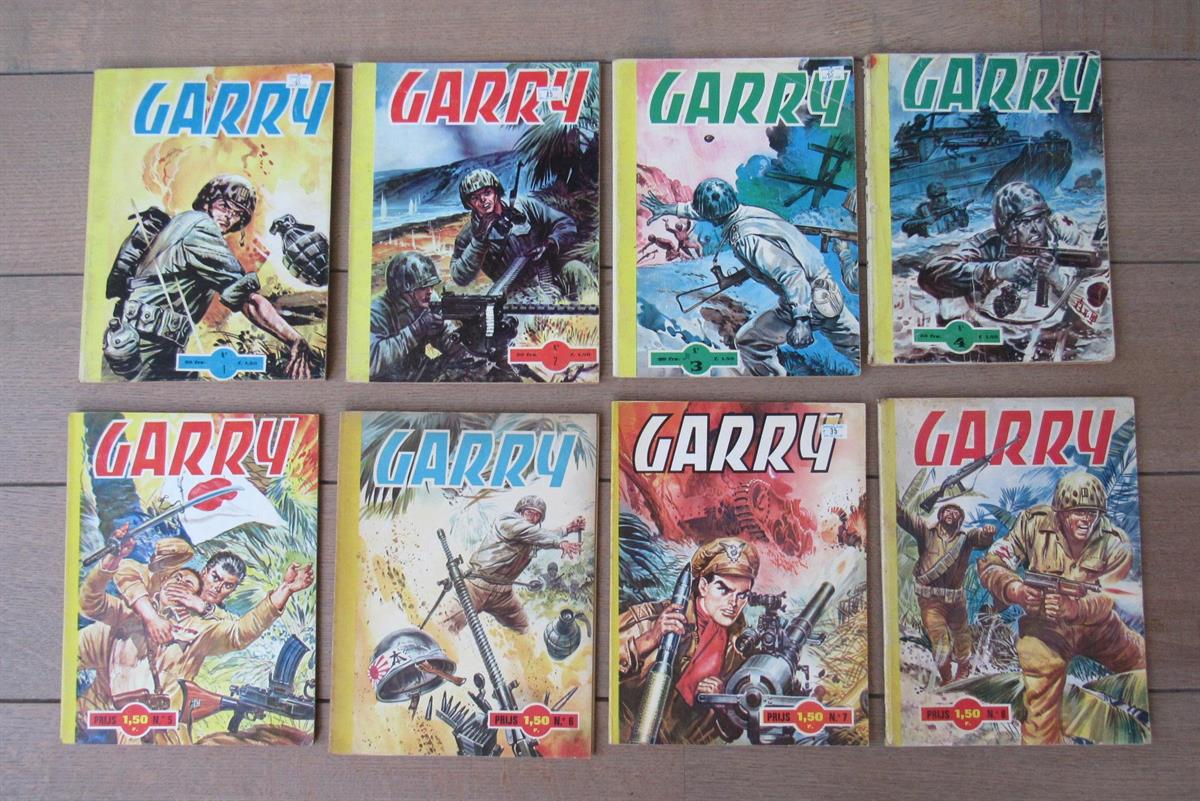 Garry - groot formaat- compleet - 1 t/m 8 - sc - 1e druk 1967 - 1969 - Nooitgedacht