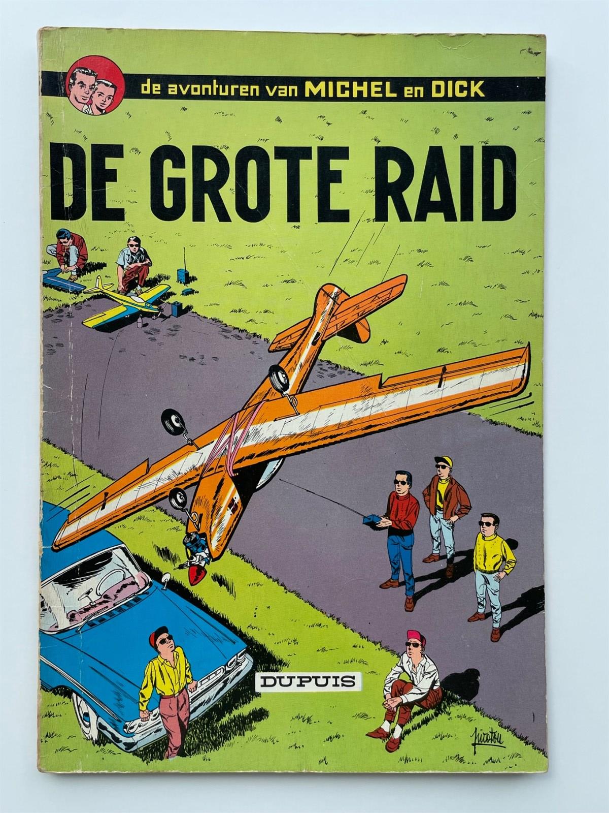 Michel en Dick - De grote raid - Softcover - Eerste druk - 1963