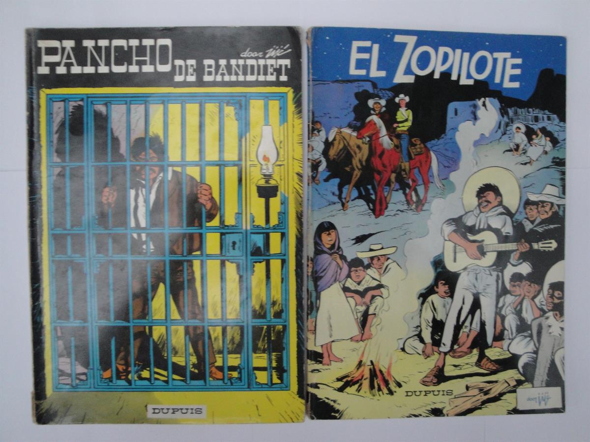 Jerry Spring 12+13 - El Zopilote + Pancho de Bandiet - 1e druk - sc- Dupuis - 1964/1964
