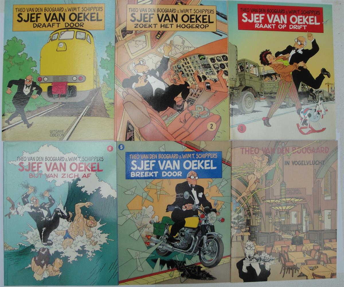 Sjef van Oekel 1 t/m 5 + Vogelvlucht - 6x sc - Oberon - 1982/1989