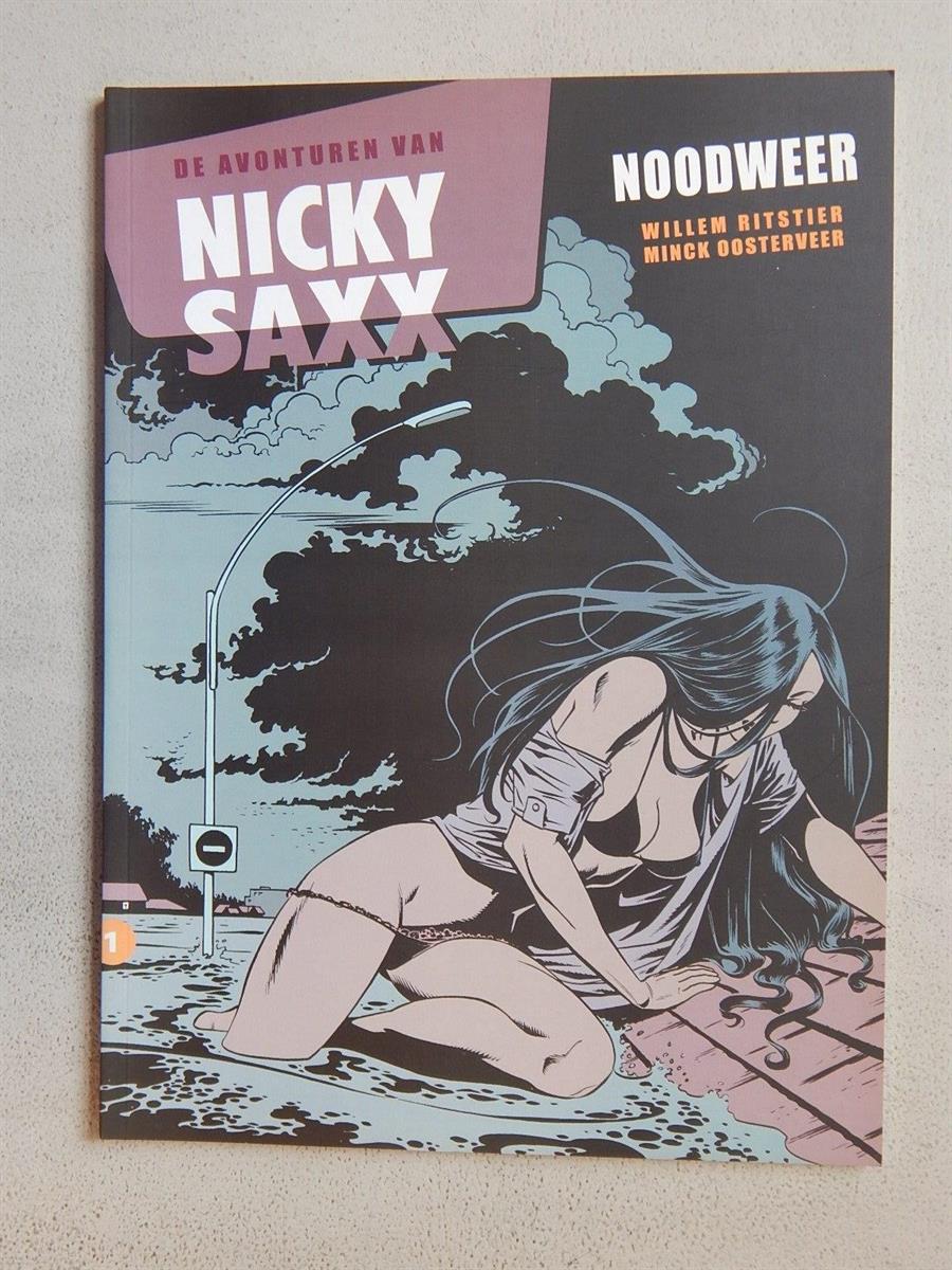 Nicky Saxx 1 - Noodweer - Bee Dee - grote sc - 1e druk - 2007