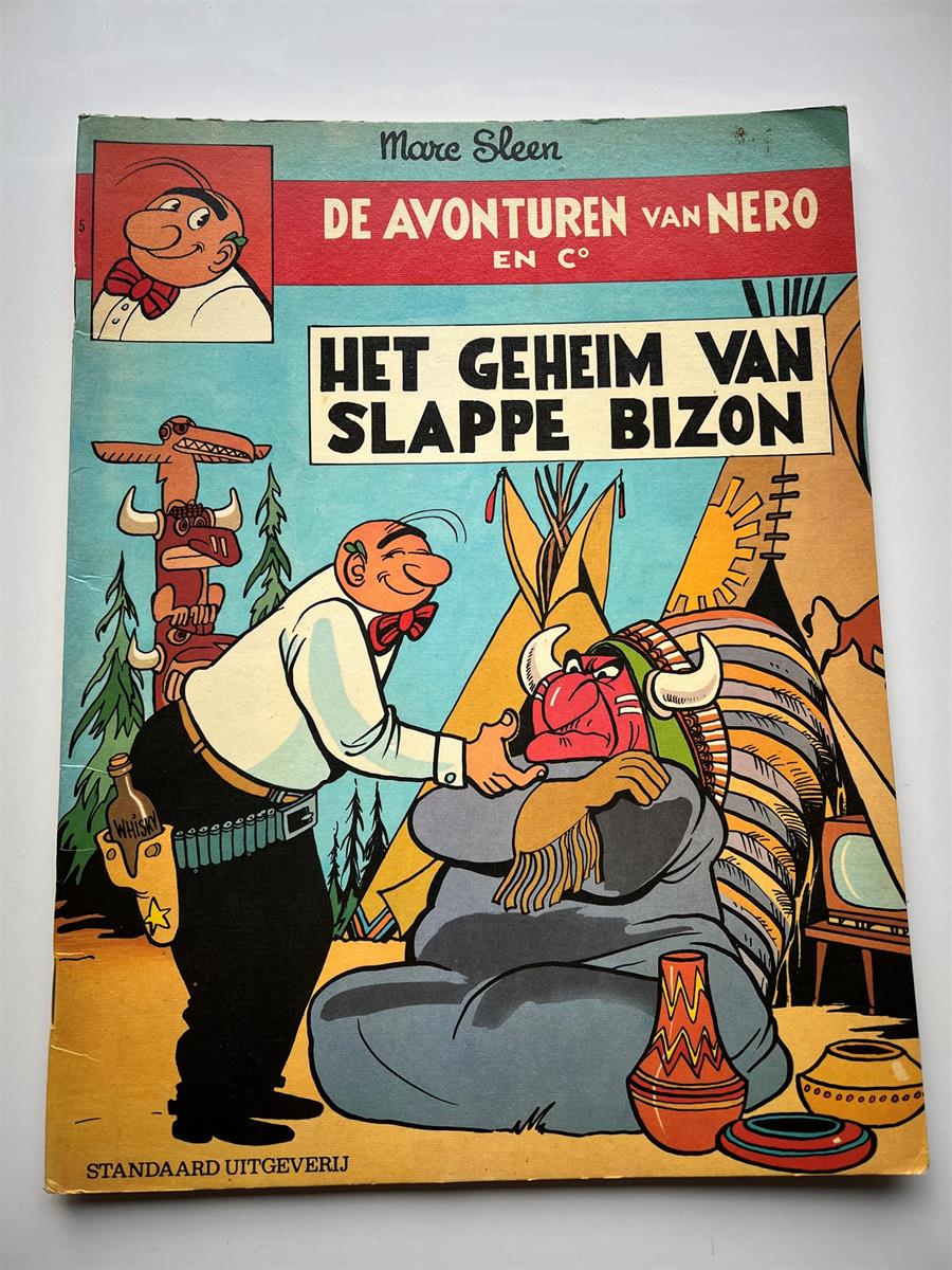 Nero nr 5 - Het geheim van slappe bizon - Vroege herdruk - SC