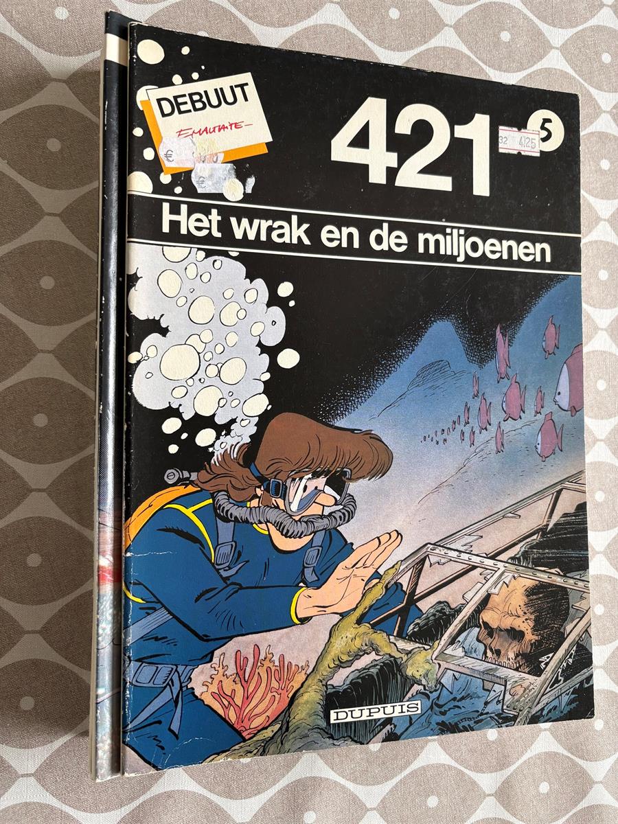 421 - Nrs. 1 t/m 10 compleet - sc - 1e druk + Het wrak en de miljoenen