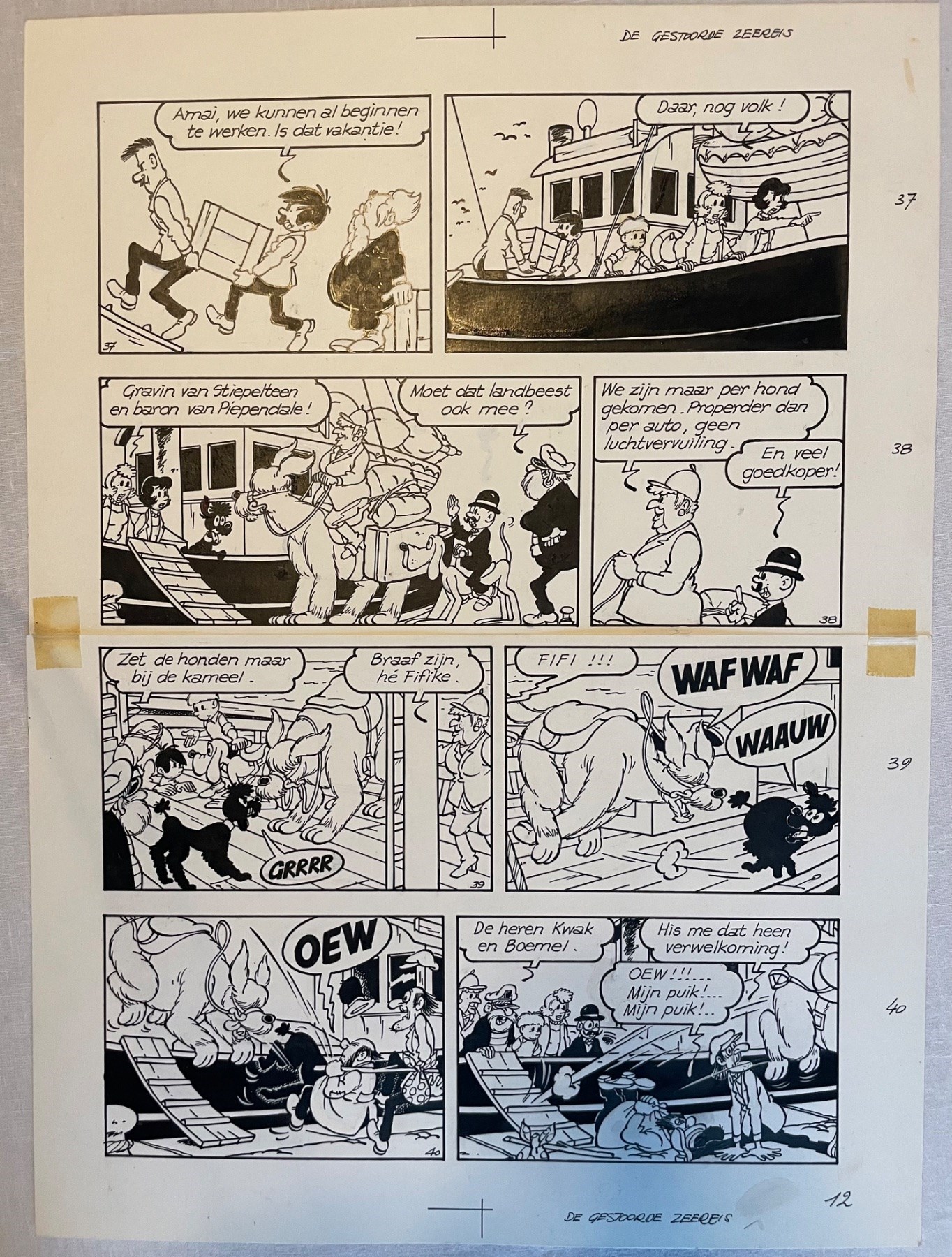 Jommeke 150 - De gestoorde zeereis - Origineel pagina - Pag. 12 - 1988