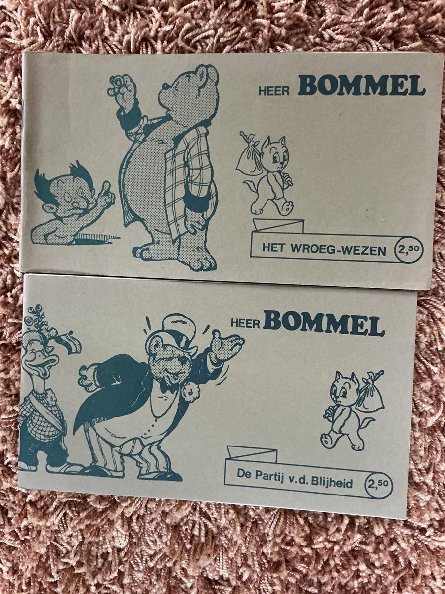 Bommel - serie 46 deel 1 Het wroeg-wezen en deel 3 De partij van de Blijheid - ongekleurd - oplage 2000 ex. - 1972.