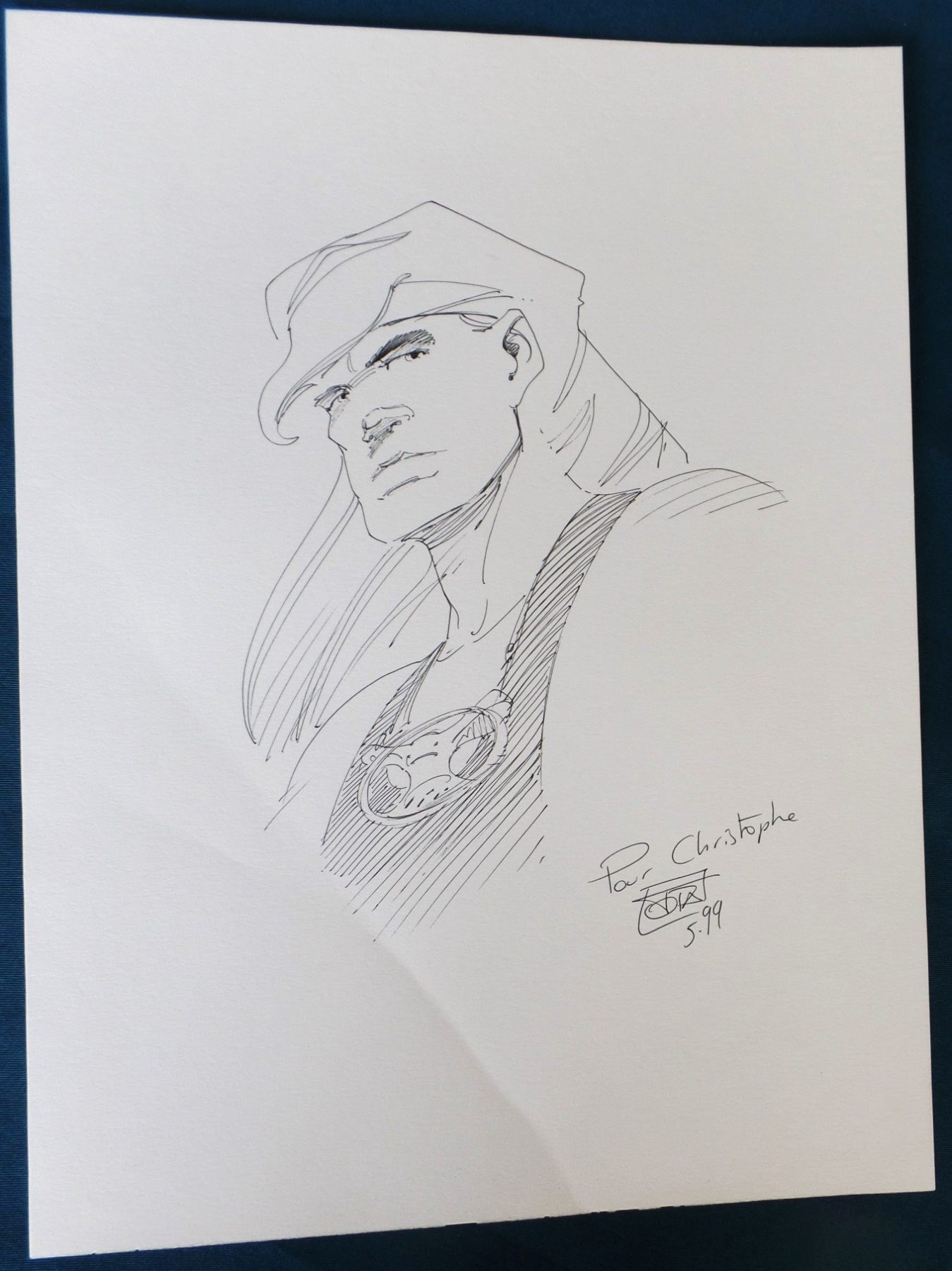 Ciro Tota - oa Aquablue - tekening op los blad