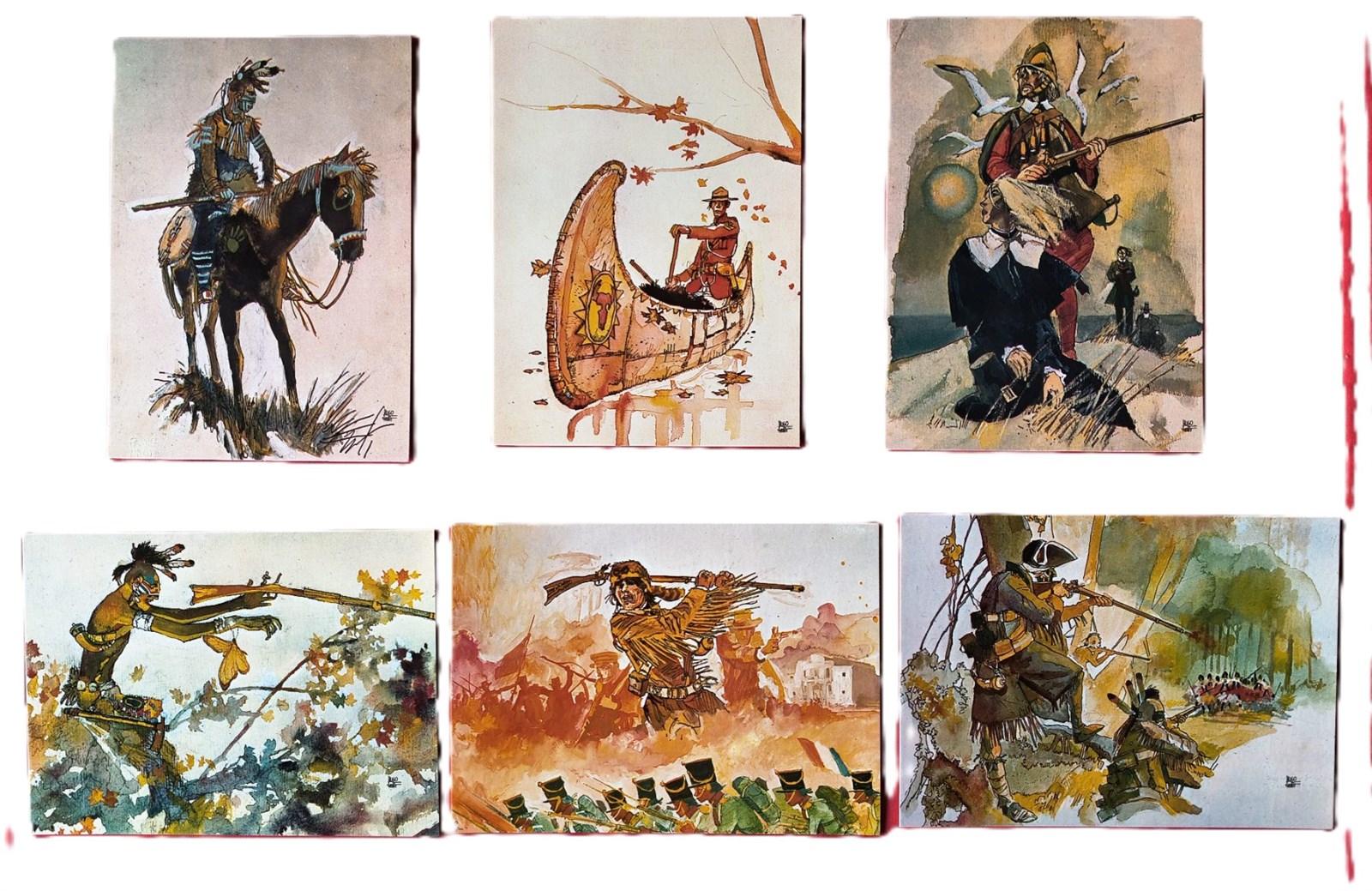 Hugo Pratt - complete reeks met 6 postkaarten