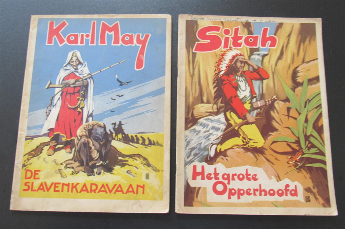 Karl May - De slavenkaravaan & Sitah - Het grote opperhoofd - sc - 1e druk - (1948)