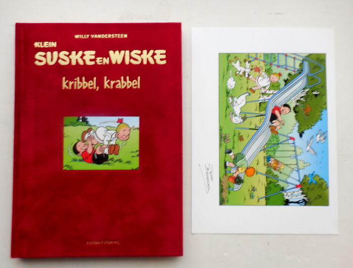 Klein Suske en Wiske 4 - Kribbel, krabbel - auteursexemplaar (26 ex.) - Hardcover - Eerste druk - (2005) Jeff Broeckx - Nieuwstaat - Standaard Uitgeverij - Gesigneerd, letter R