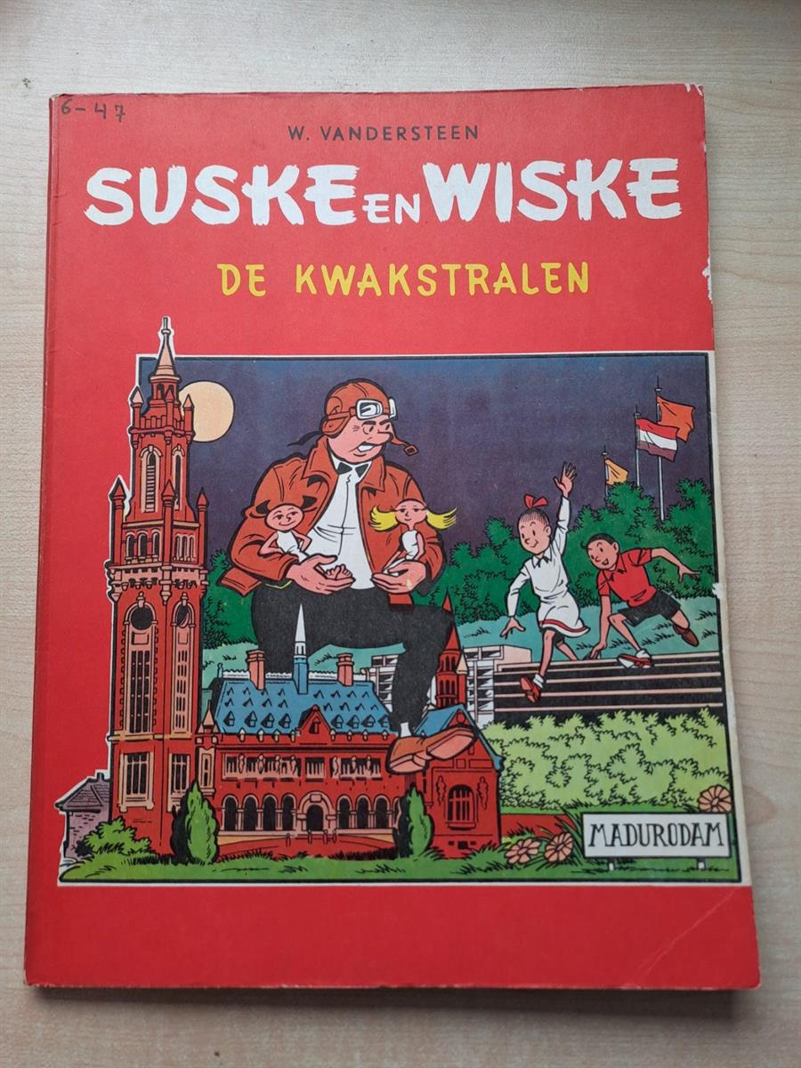 Suske en Wiske - de Kwakstralen - 1966 - 2e druk - tweekleuren reeks Vlaams