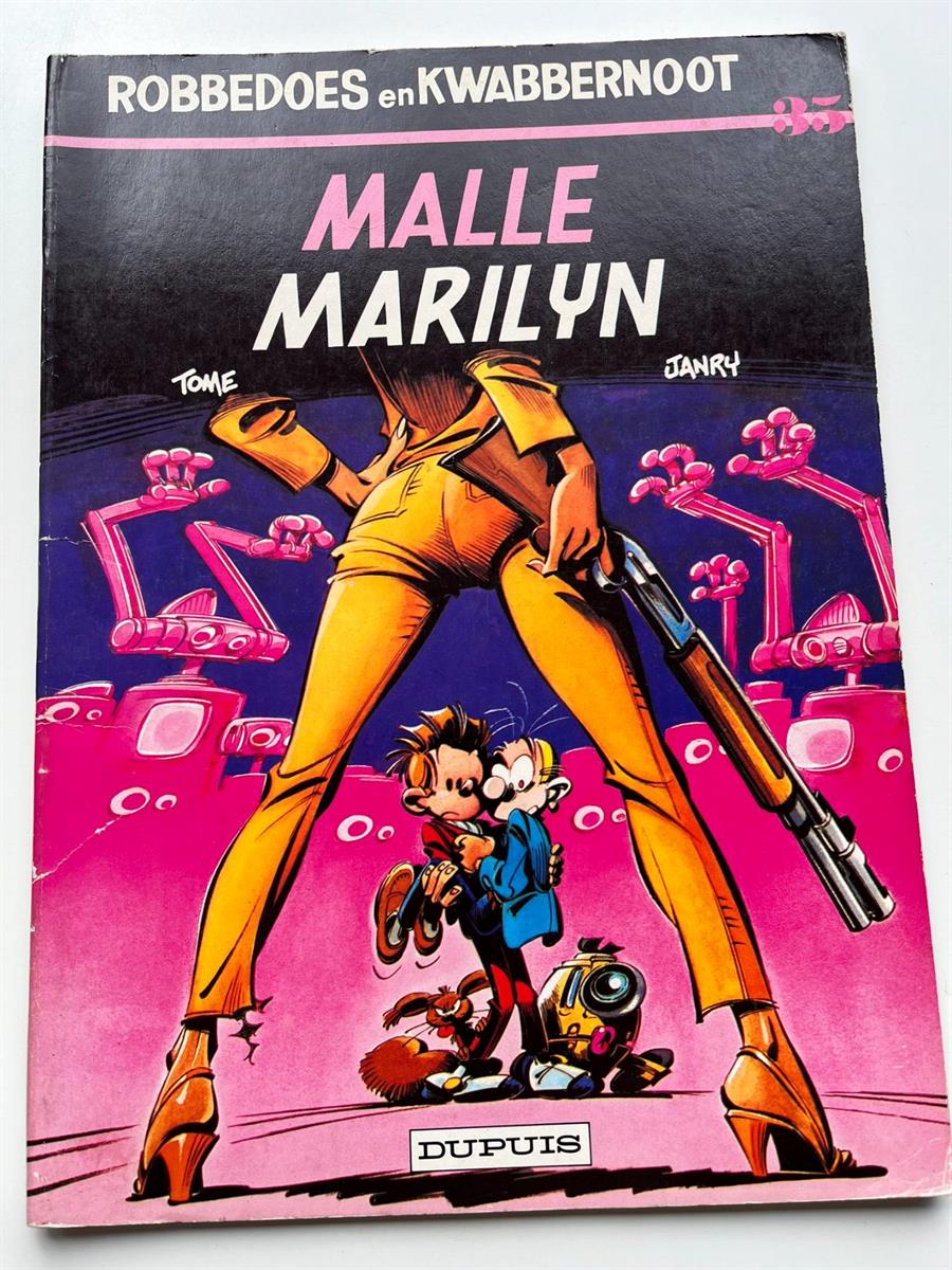 Robbedoes en Kwabbernoot nr 35 - Malle Marilyn - 1ste druk 1985