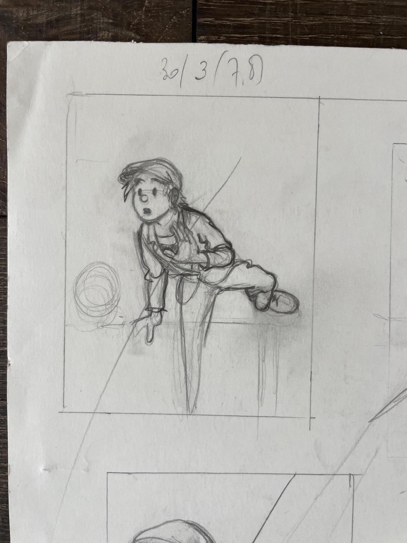 Dirk Stallaert - Originele schetsen, croquis - Nino