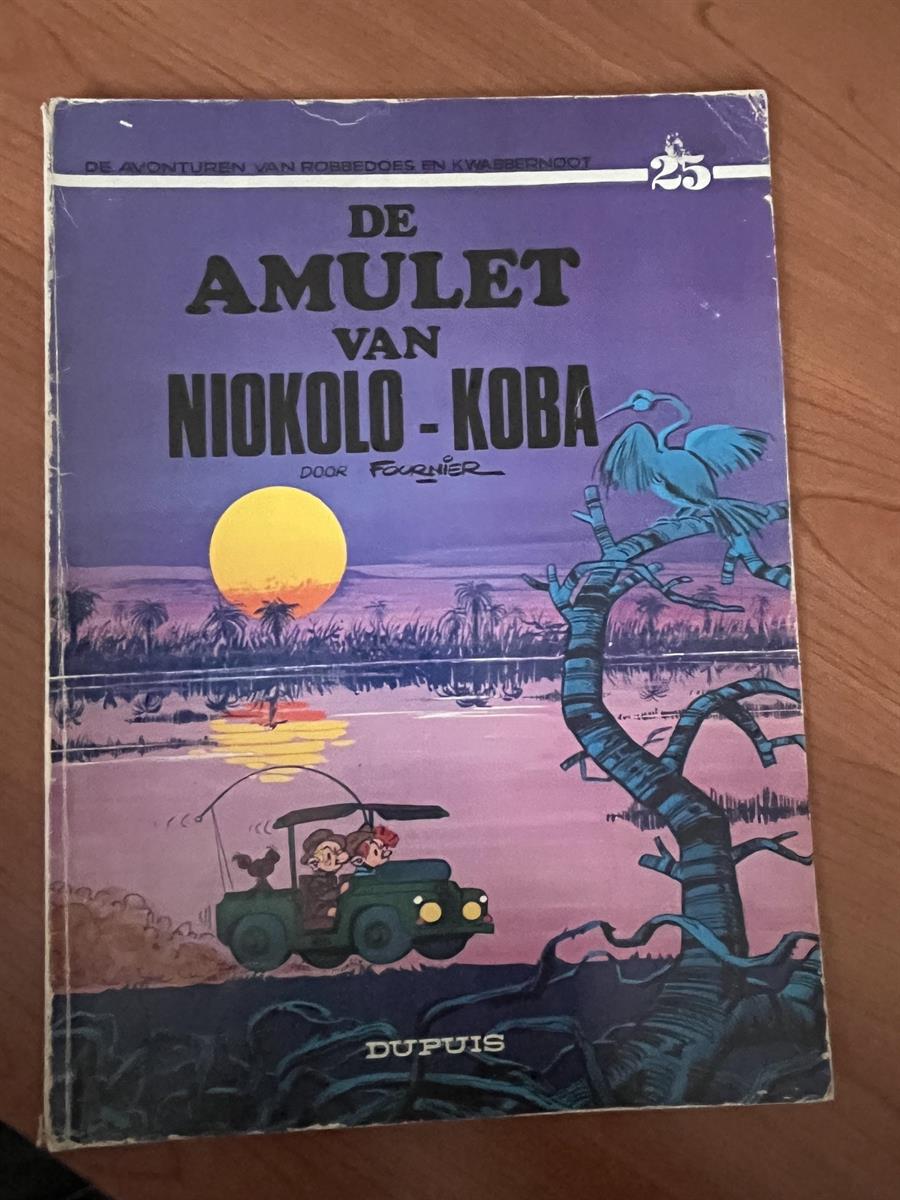 Robbedoes en Kwabbernoot - 25 De amulet van Niokolo-Koba - Vroege Herdruk - SC