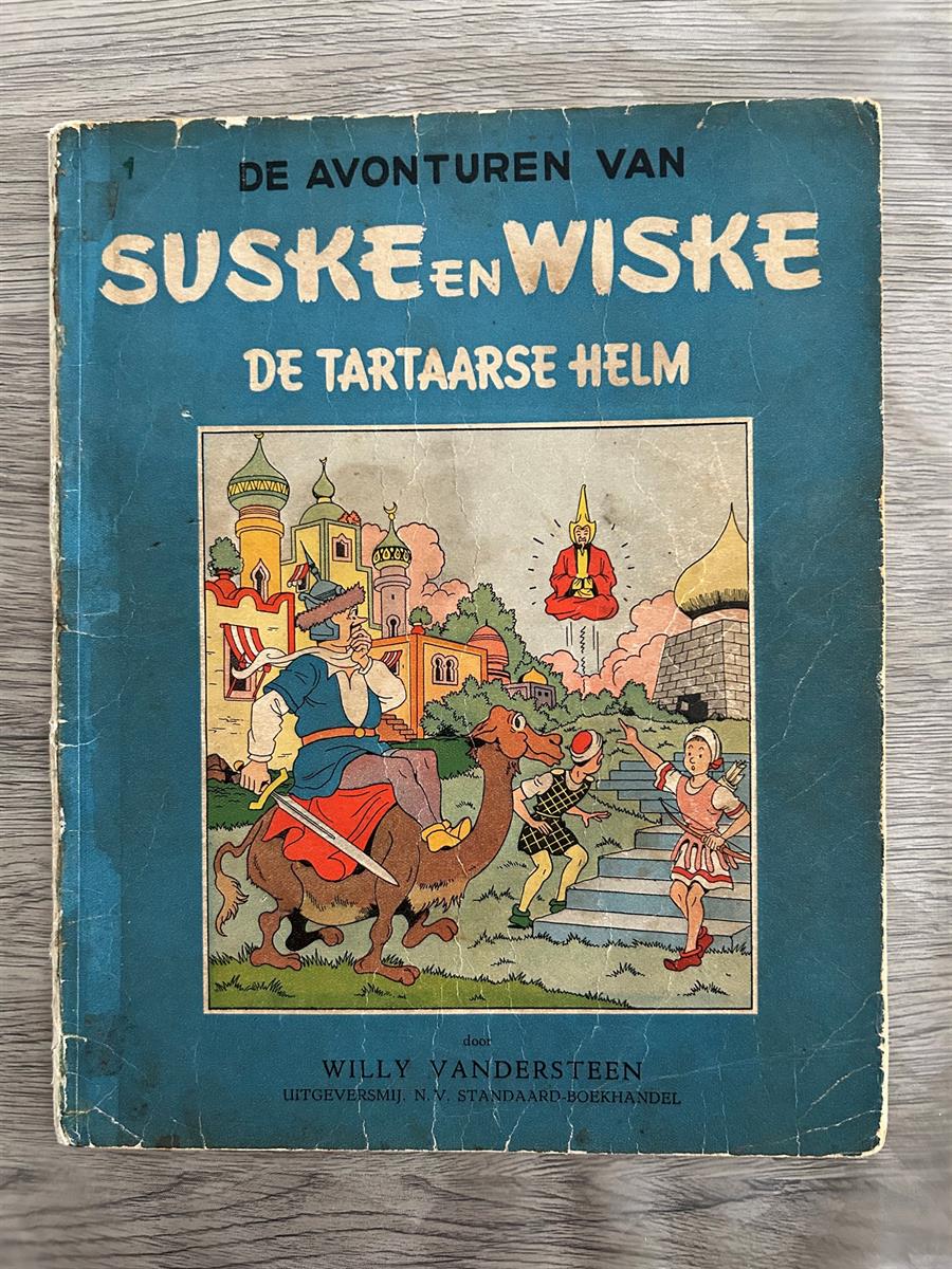 Suske en Wiske blauwe reeks nr 3 : De Tartaarse helm - eerste druk 1953 - Willy Vandersteen