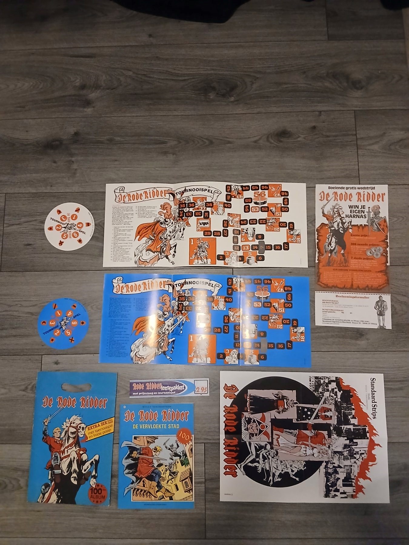 De rode ridder - Jubileum pakket - Met blauwe en witte toernooi spelen - 1982